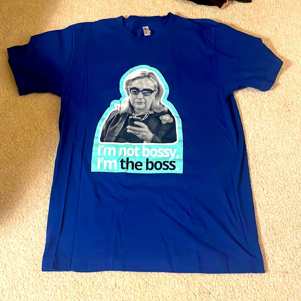Hillary Clinton 2016 “I’m Not Bossy I’m The Boss” T-Shirt Blue Feminist